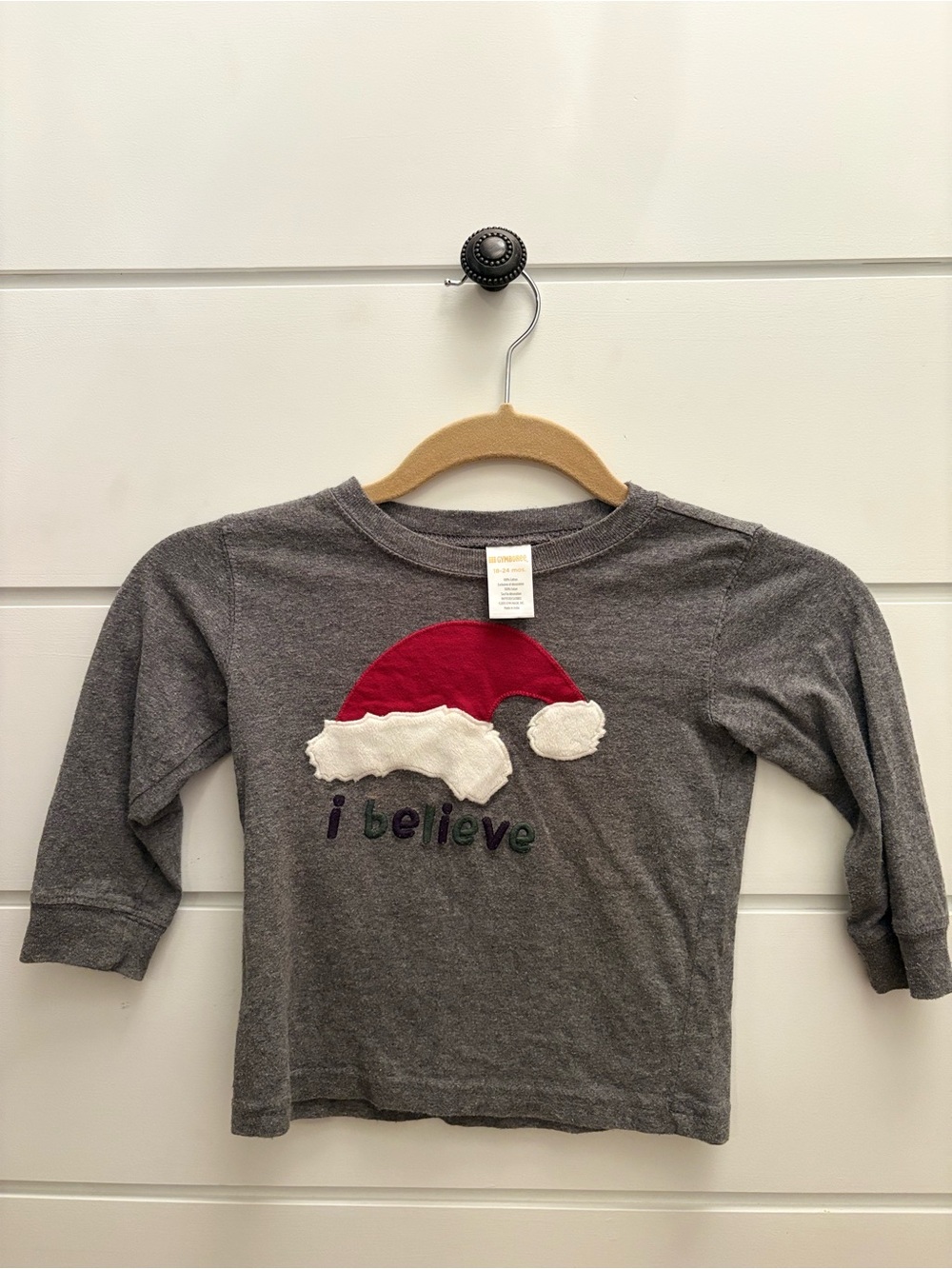 Gymboree Toddler Christmas Shirt 18-24M “I Believe”